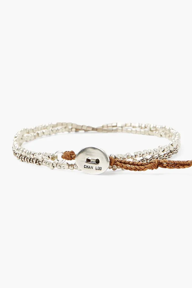 Chan Luu Bracelets Cube Double Naked Wrap Bracelet Silver 8211 Women