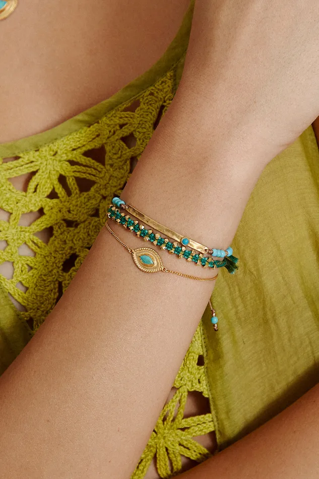 Chan Luu Bracelets Delilah PullTie Bracelet Turquoise Mix 8211 Women