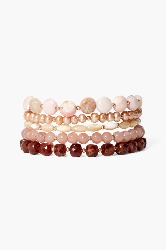 Chan Luu Bracelets Keyes Naked Wrap Bracelet Pink Mix 8211 Women
