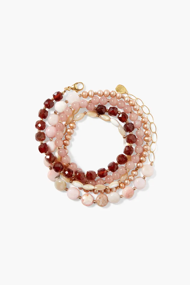 Chan Luu Bracelets Keyes Naked Wrap Bracelet Pink Mix 8211 Women