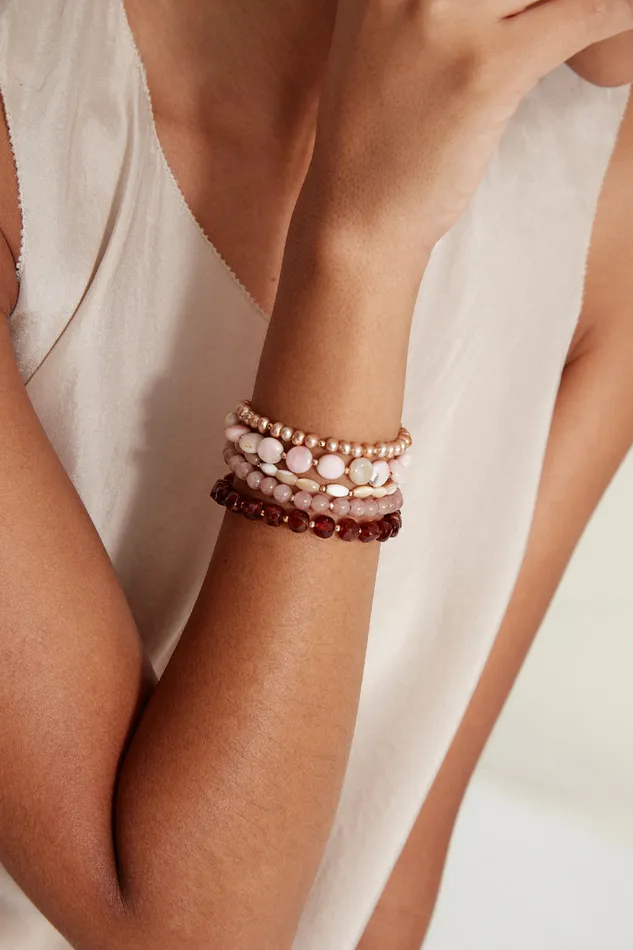 Chan Luu Bracelets Keyes Naked Wrap Bracelet Pink Mix 8211 Women