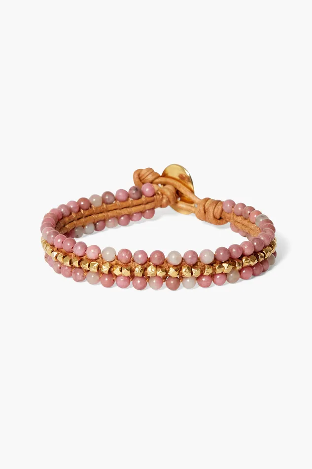 Chan Luu Bracelets Koa Cuff Wrap Bracelet Rhodonite 8211 Women