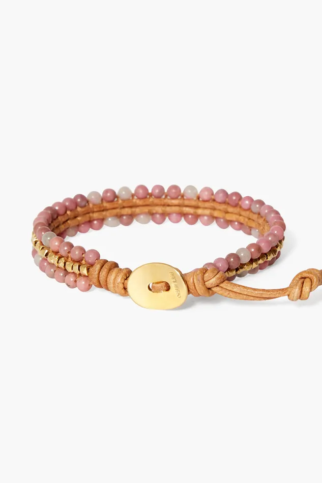 Chan Luu Bracelets Koa Cuff Wrap Bracelet Rhodonite 8211 Women