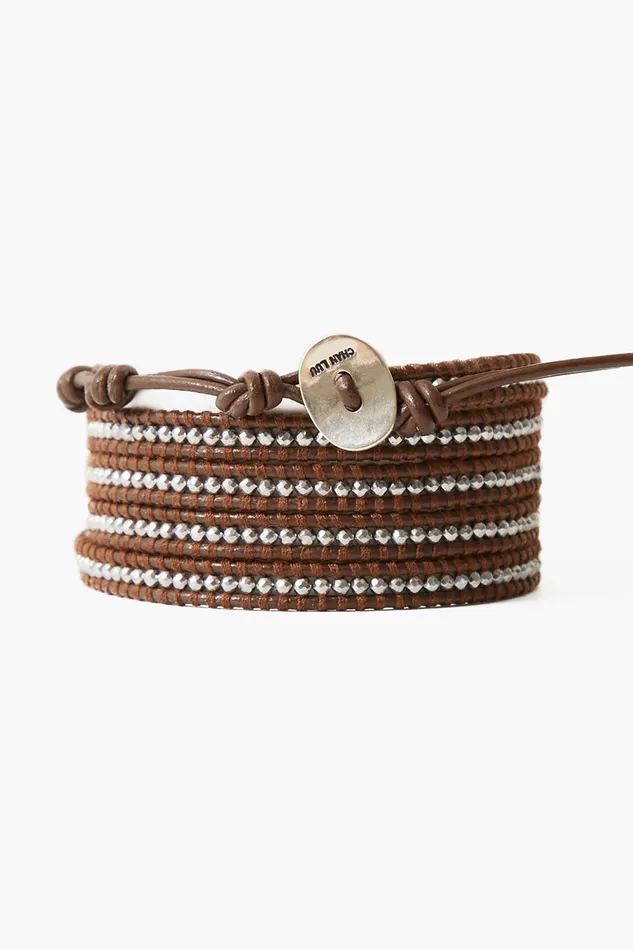 Chan Luu Bracelets Silver Hematine Wrap Bracelet Brown 8211 Women