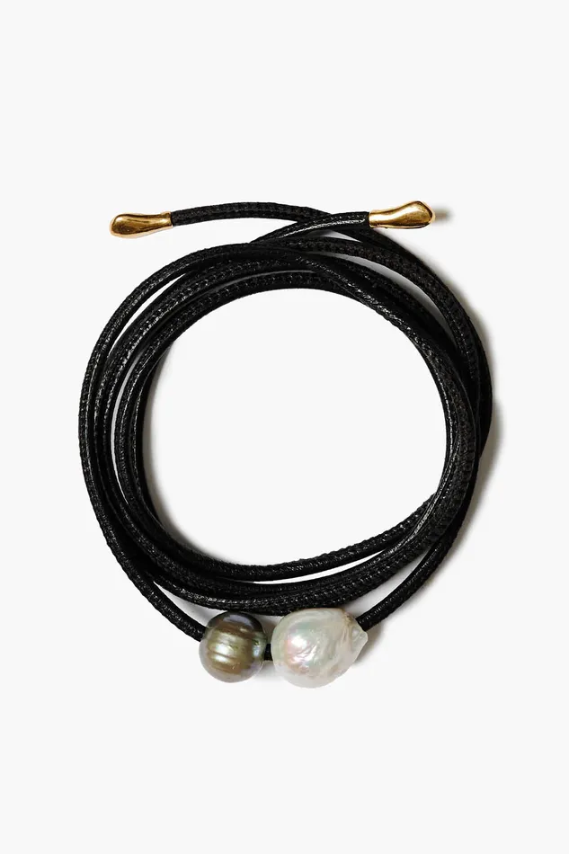 Chan Luu Bracelets Vanya Leather Wrap Bracelet Black 8211 Women
