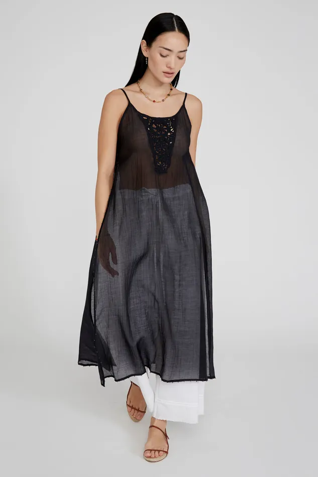 Chan Luu Dresses Carmen Crochet Tunic Black 8211 Women