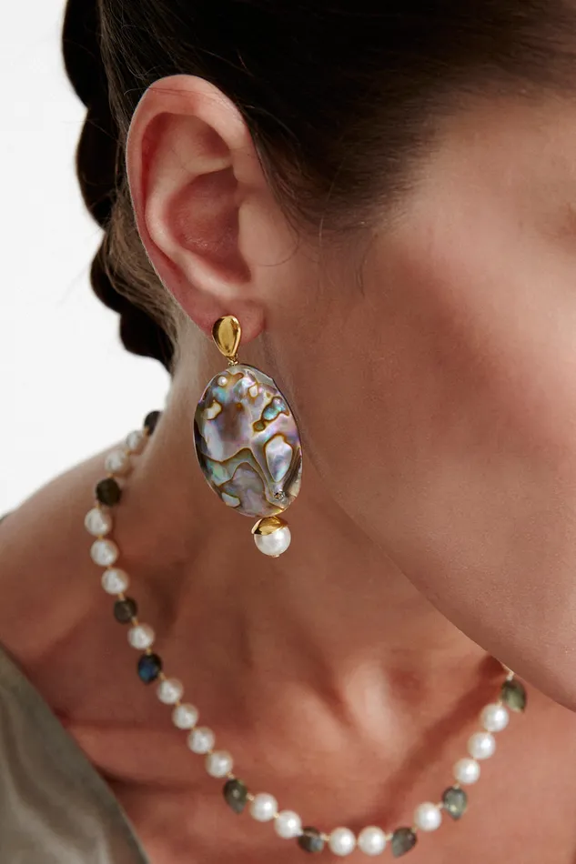 Chan Luu Earrings Damaris Drop Earrings Abalone 8211 Women