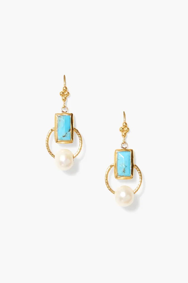 Chan Luu Earrings Halo Drop Earrings Turquoise Mix 8211 Women