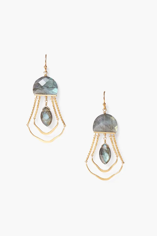 Chan Luu Earrings Labradorite Luna Chandelier Earrings 8211 Women