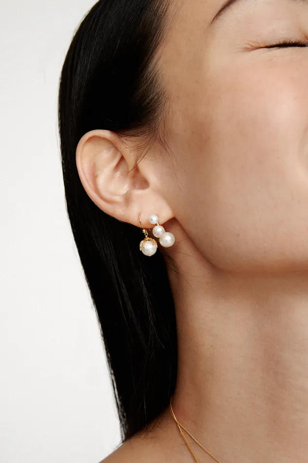 Chan Luu Earrings Lark Drop Earrings Mini White Pearl 8211 Women