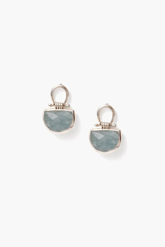 Chan Luu Earrings Luna Stud Earrings Aquamarine 8211 Women