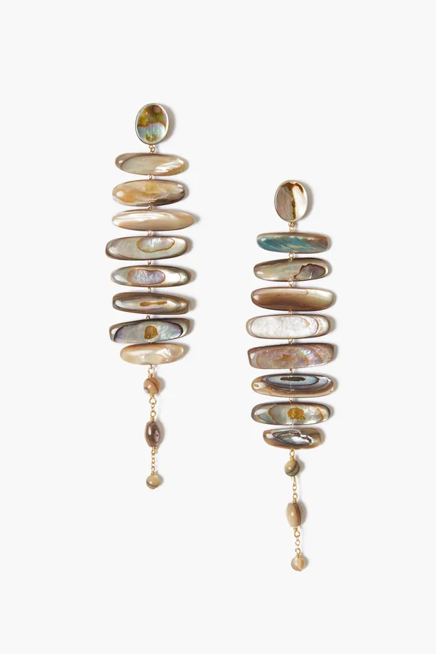 Chan Luu Earrings Mizumi Earrings Abalone 8211 Women