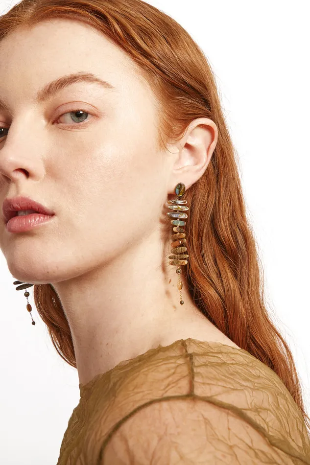 Chan Luu Earrings Mizumi Earrings Abalone 8211 Women
