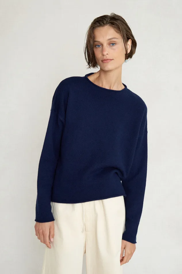 Chan Luu Knitwear Jane Sweater Navy 8211 Women
