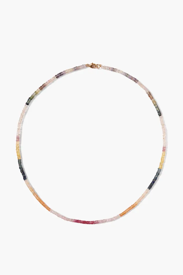 Chan Luu Necklaces 14k Rainbow Heishi Necklace Sapphire Mix 8211 Women