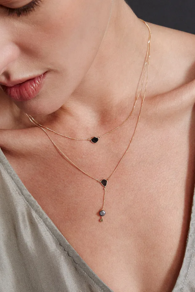 Chan Luu Necklaces 14k Sloane Lariat Necklace Peacock Pearl 8211 Women