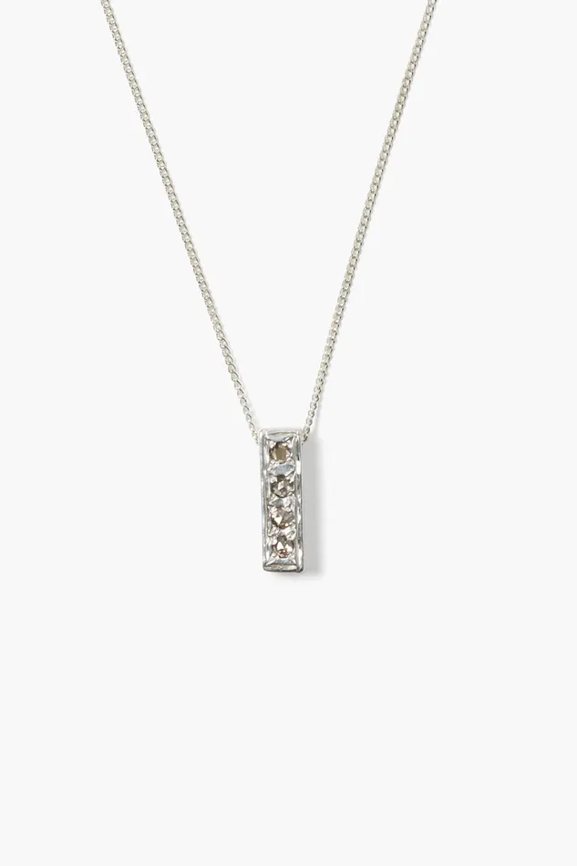 Chan Luu Necklaces Bar Diamond Necklace Silver 8211 Women