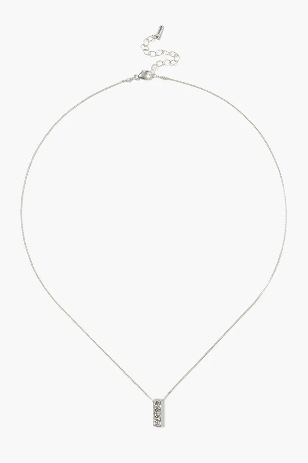 Chan Luu Necklaces Bar Diamond Necklace Silver 8211 Women