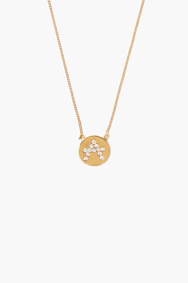Chan Luu Necklaces Diamond Initial Coin Necklace Gold 8211 Women