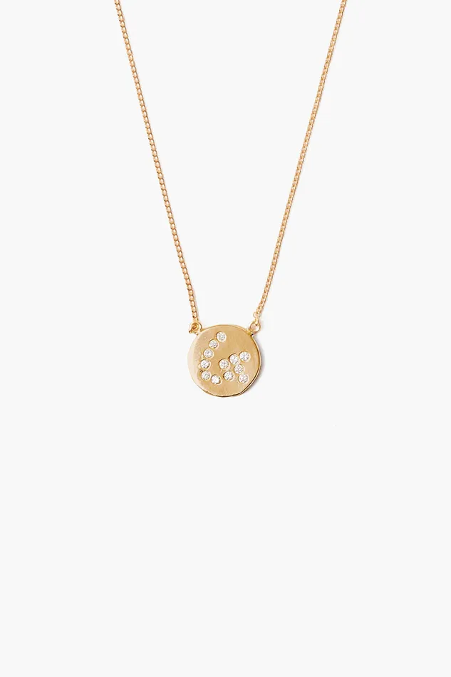 Chan Luu Necklaces Diamond Initial Coin Necklace Gold 8211 Women