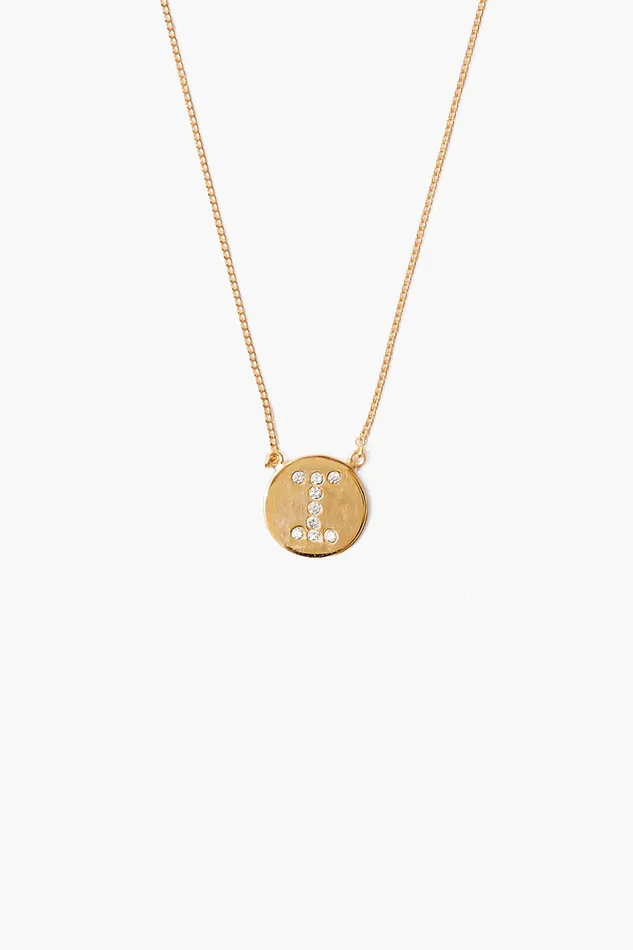 Chan Luu Necklaces Diamond Initial Coin Necklace Gold 8211 Women