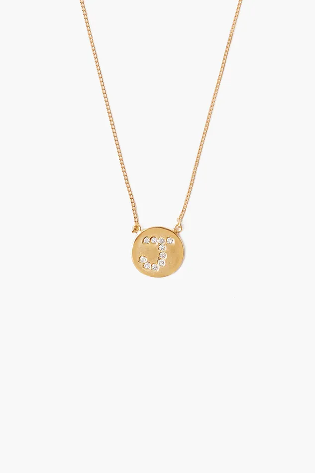 Chan Luu Necklaces Diamond Initial Coin Necklace Gold 8211 Women