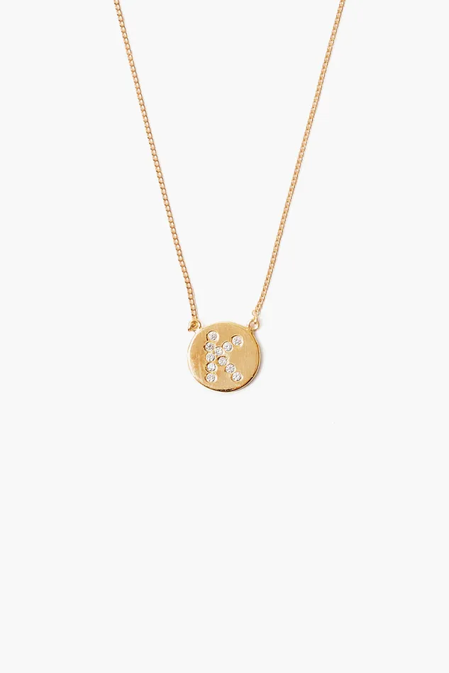 Chan Luu Necklaces Diamond Initial Coin Necklace Gold 8211 Women