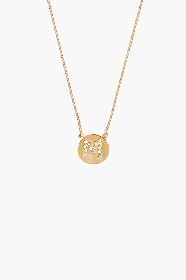 Chan Luu Necklaces Diamond Initial Coin Necklace Gold 8211 Women
