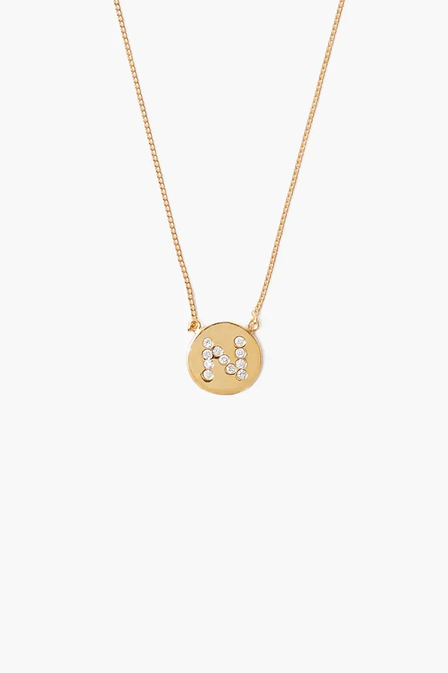 Chan Luu Necklaces Diamond Initial Coin Necklace Gold 8211 Women