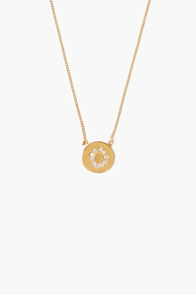 Chan Luu Necklaces Diamond Initial Coin Necklace Gold 8211 Women