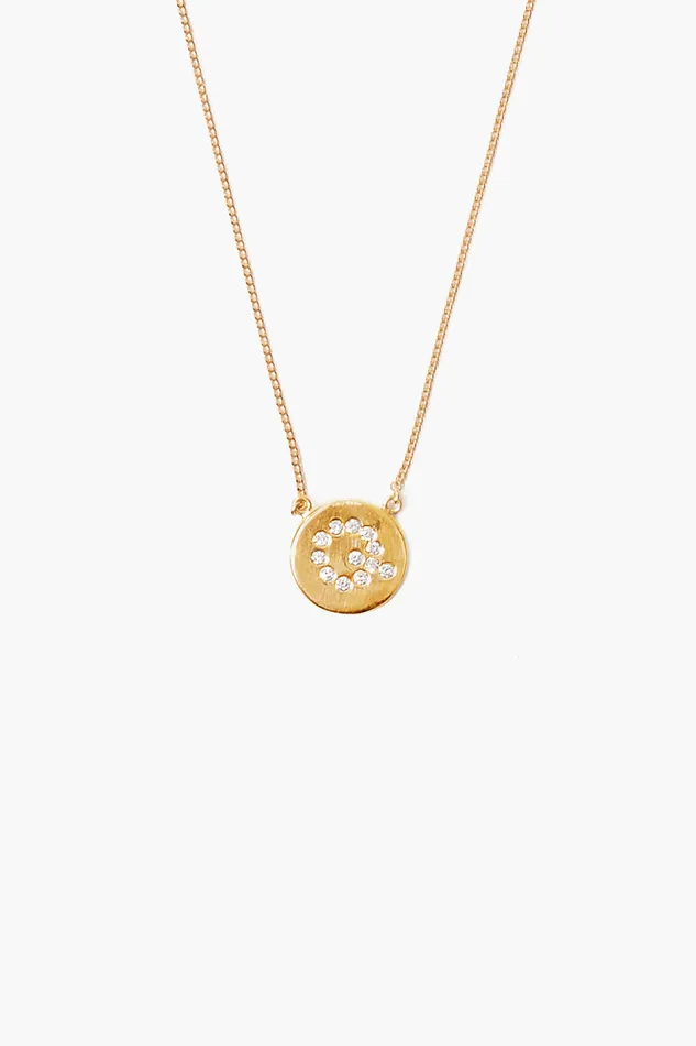 Chan Luu Necklaces Diamond Initial Coin Necklace Gold 8211 Women