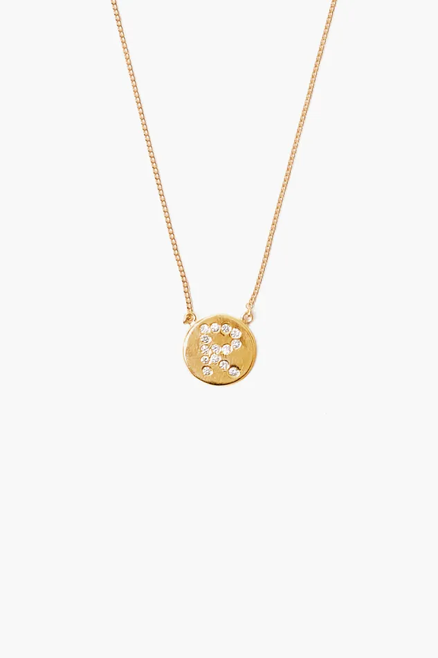 Chan Luu Necklaces Diamond Initial Coin Necklace Gold 8211 Women