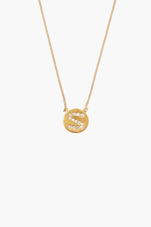 Chan Luu Necklaces Diamond Initial Coin Necklace Gold 8211 Women