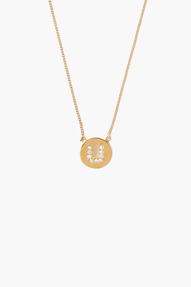 Chan Luu Necklaces Diamond Initial Coin Necklace Gold 8211 Women