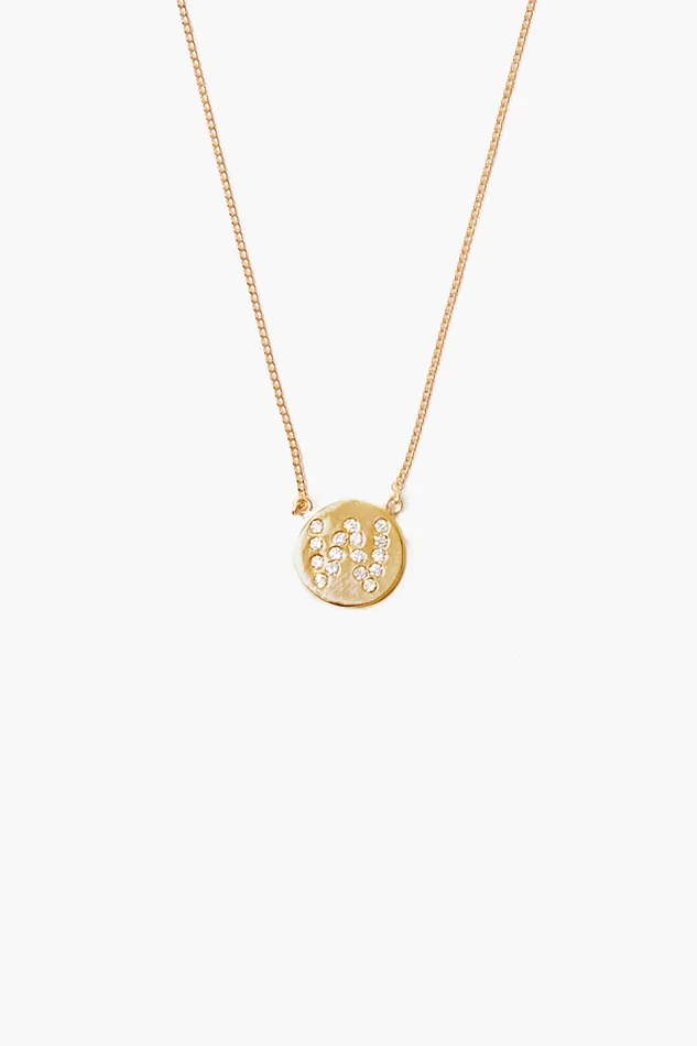 Chan Luu Necklaces Diamond Initial Coin Necklace Gold 8211 Women