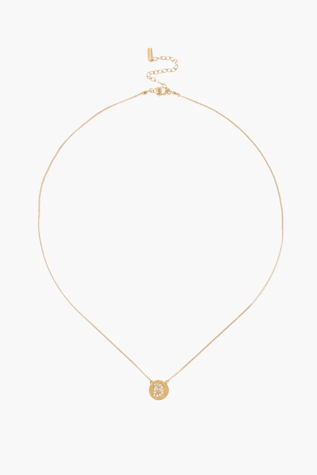 Chan Luu Necklaces Diamond Initial Coin Necklace Gold 8211 Women