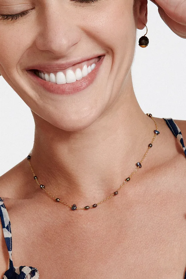 Chan Luu Necklaces Freeform Pearl Necklace Peacock 8211 Women