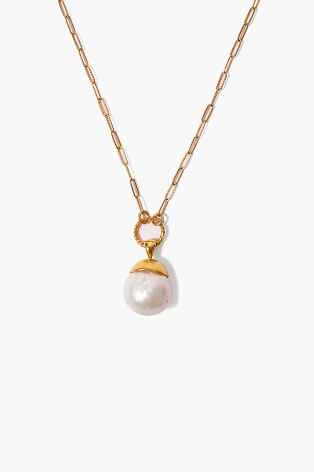 Chan Luu Necklaces Gold Dipped Pearl Pendant Necklace 8211 Women