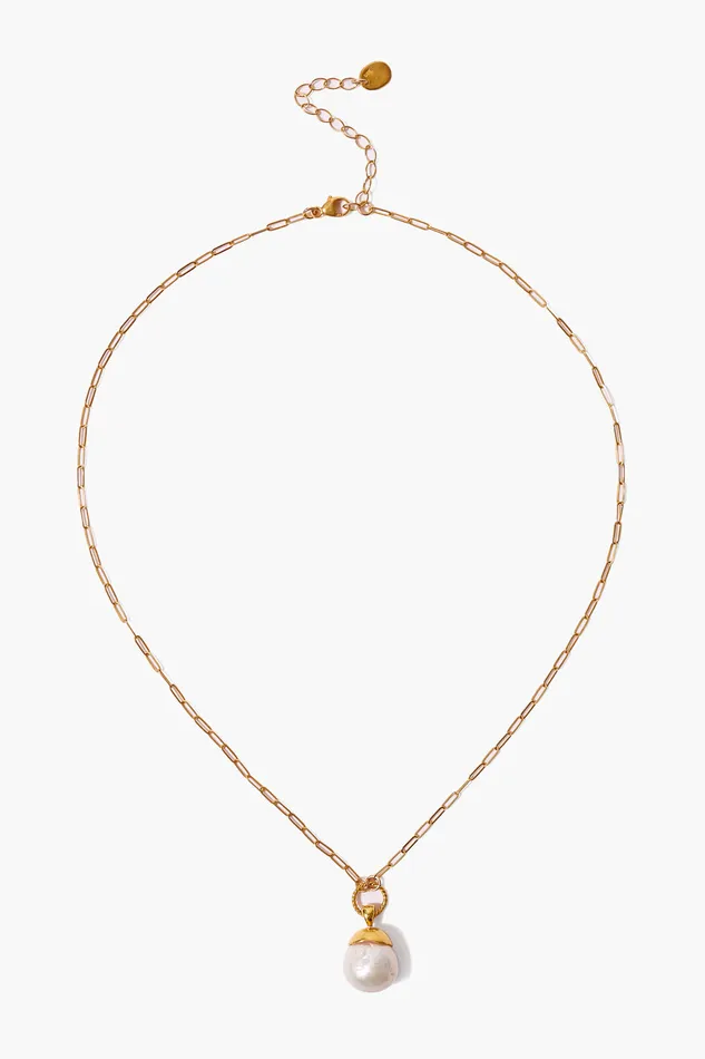 Chan Luu Necklaces Gold Dipped Pearl Pendant Necklace 8211 Women