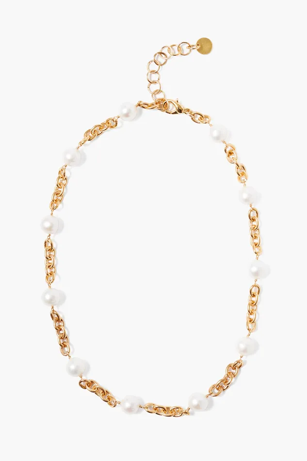 Chan Luu Necklaces Nautica Chain Necklace White Pearl 8211 Women