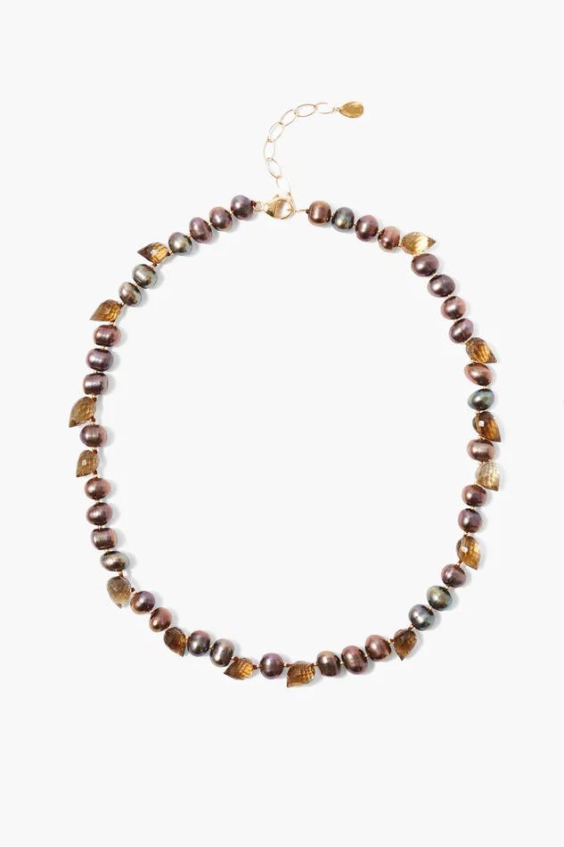 Chan Luu Necklaces Willa Necklace Taupe Pearl Mix 8211 Women