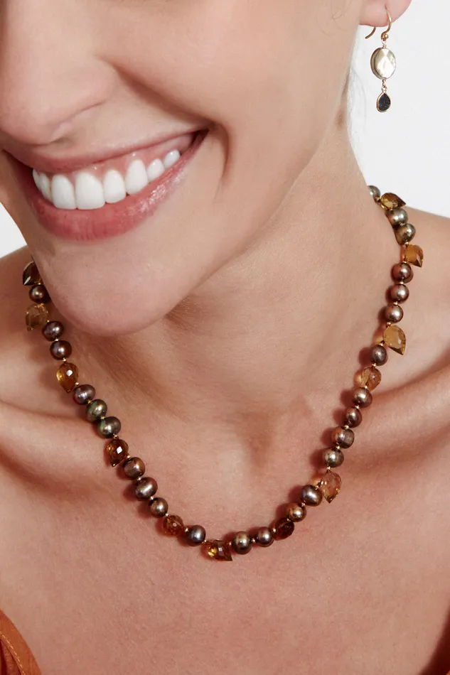 Chan Luu Necklaces Willa Necklace Taupe Pearl Mix 8211 Women