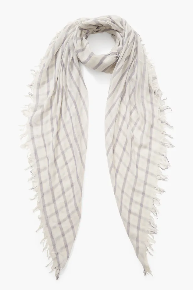Chan Luu Scarves Cashmere And Silk Scarf Blue Granite Linea 8211 Women