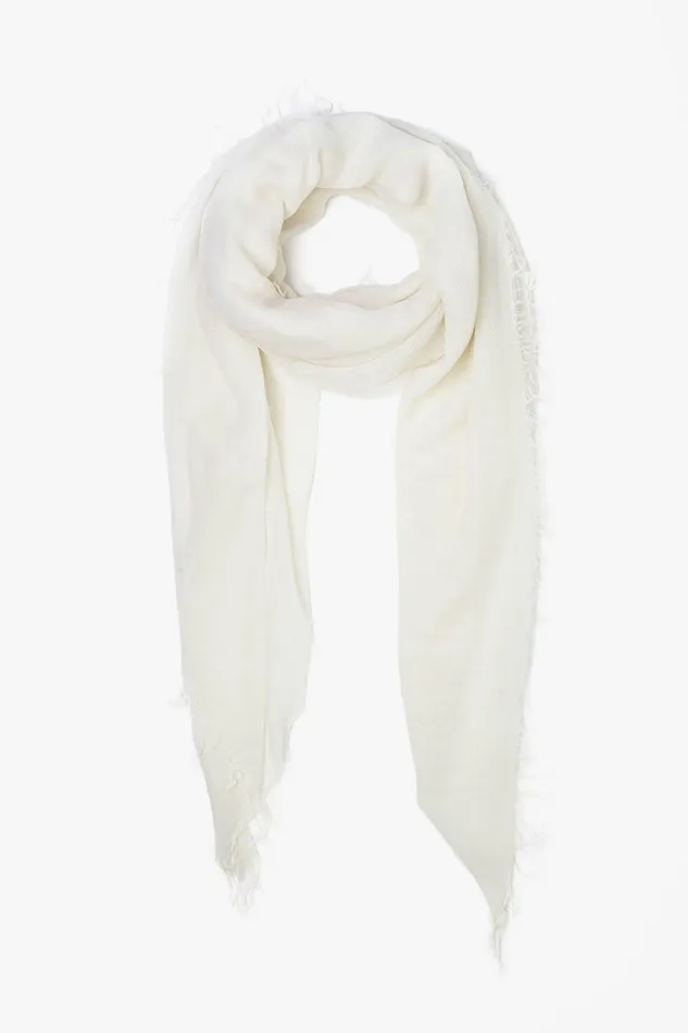 Chan Luu Scarves Cashmere And Silk Scarf Eggshell 8211 Women
