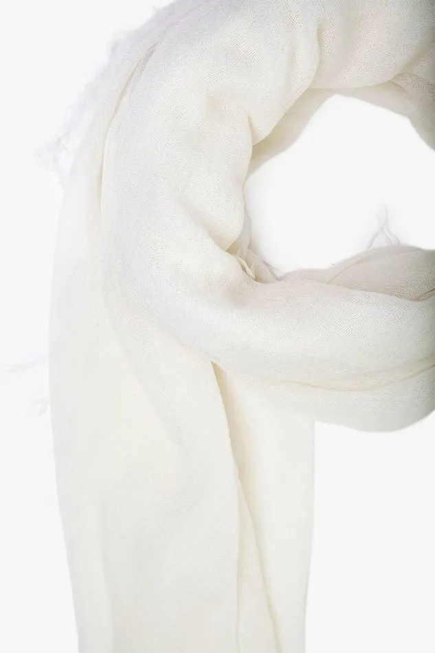 Chan Luu Scarves Cashmere And Silk Scarf Eggshell 8211 Women