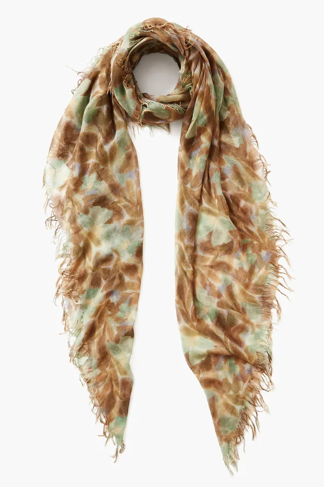 Chan Luu Scarves Cashmere And Silk Scarf Turquoise Floral 8211 Women