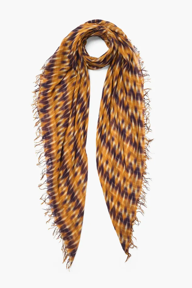 Chan Luu Scarves Cashmere And Silk Scarf Yellow Tie Dye 8211 Women