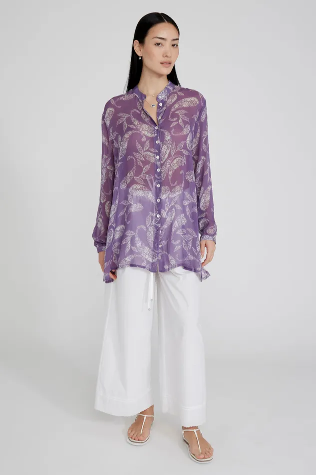Chan Luu Tops Jodie Blouse Bellflower 8211 Women