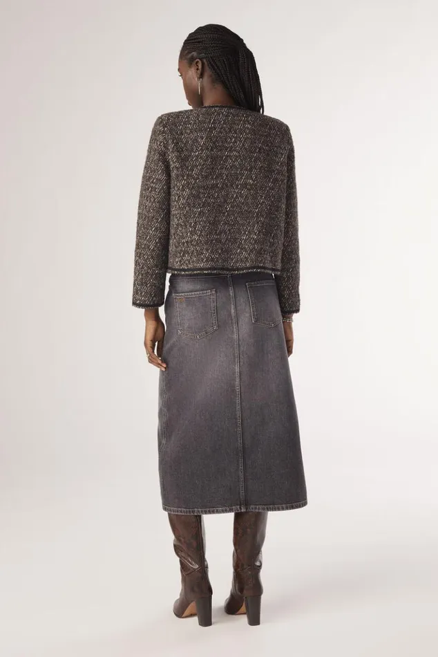 CickyDenim Skirt Clothing Baandsh Skirts and Shorts