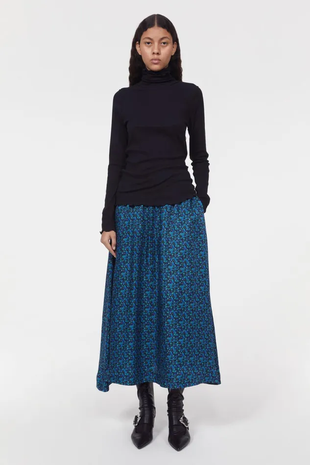 Cisne Rib Jersey Top Black Women Rodebjer Tops